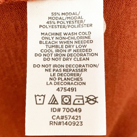 Loft Rust Drop Shoulder High-Low Hem Sweater S - Picture 4 of 4